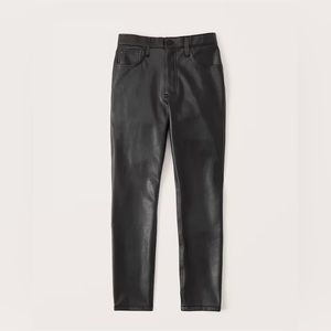 Abercrombie & Fitch- Black Leather Pants, Size 25 Short